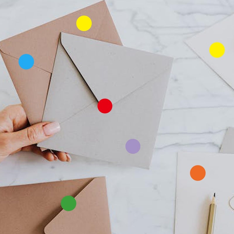 Yeachlaing 6000 PCS 0.5 Inch Color Coding Labels Circle Dot Stickers,Can Writing for Office,Student Classroom and Other Scenarios (6 Rolls,1000 Labels Per Roll) - Image 5